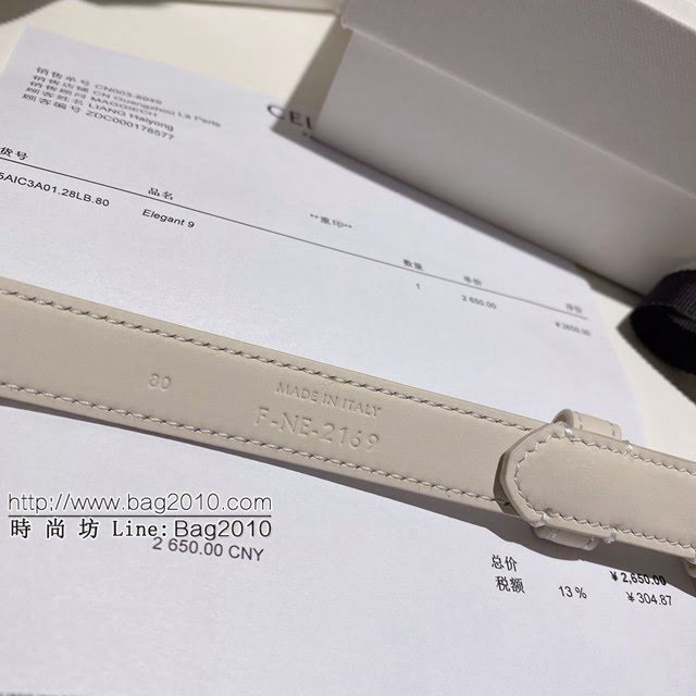 CELINE女士皮帶 賽琳圓形搭扣小牛皮腰帶 2020春夏新款  jjp1073